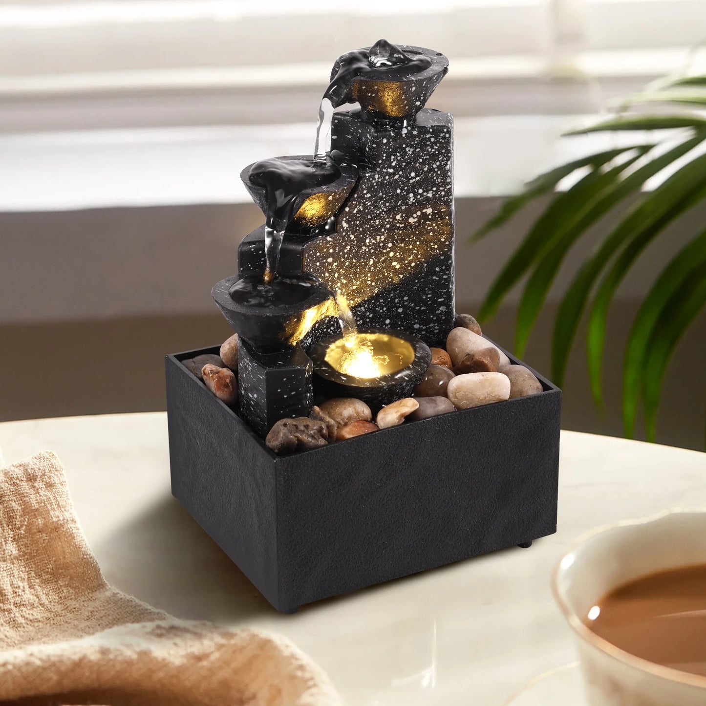 Fuente Zen de Mesa con Luces